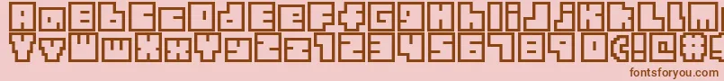 fuente TinyBoxbita10 – Fuentes Marrones Sobre Fondo Rosa
