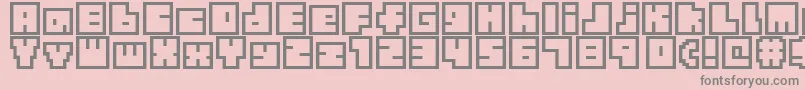 Шрифт TinyBoxbita10 – серые шрифты на розовом фоне