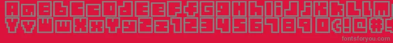 TinyBoxbita10 Font – Gray Fonts on Red Background