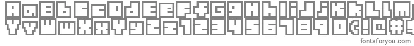 Czcionka TinyBoxbita10 – szare czcionki