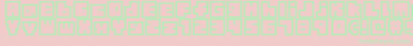 TinyBoxbita10 Font – Green Fonts on Pink Background