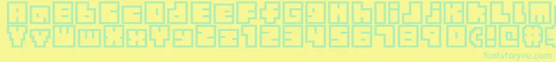 Więcej informacji o czcionce TinyBoxbita10 Czcionka TinyBoxbita10 – zielone czcionki na żółtym tle
