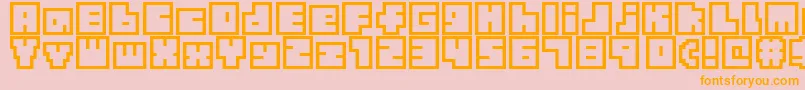 TinyBoxbita10 Font – Orange Fonts on Pink Background