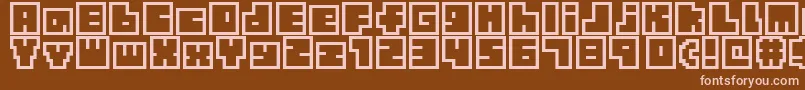Подробнее о шрифте TinyBoxbita10 Шрифт TinyBoxbita10 – розовые шрифты на коричневом фоне