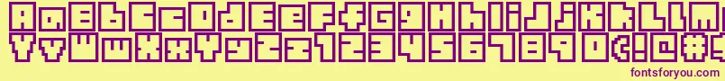 En savoir plus sur la police TinyBoxbita10 Police TinyBoxbita10 – polices violettes sur fond jaune