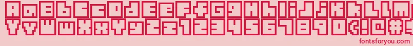 Saiba mais sobre a fonte TinyBoxbita10 Fonte TinyBoxbita10 – fontes vermelhas em um fundo rosa