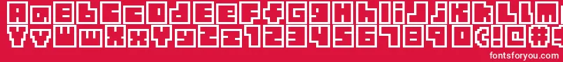 Подробнее о шрифте TinyBoxbita10 Шрифт TinyBoxbita10 – белые шрифты на красном фоне