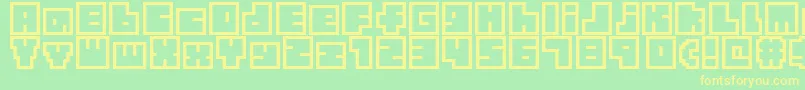 Więcej informacji o czcionce TinyBoxbita10 Czcionka TinyBoxbita10 – żółte czcionki na zielonym tle