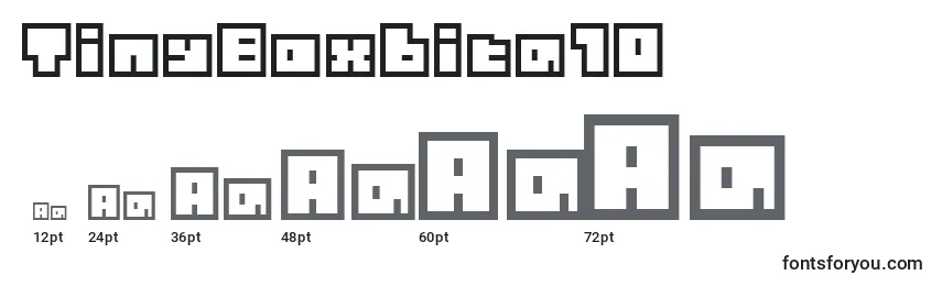 TinyBoxbita10 Font Sizes