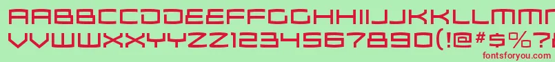 ZosmargRegular Font – Red Fonts on Green Background