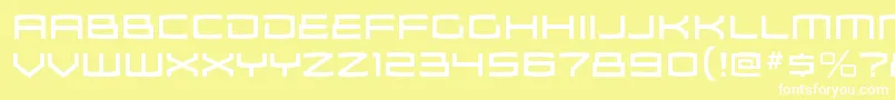 Police ZosmargRegular – polices blanches sur fond jaune