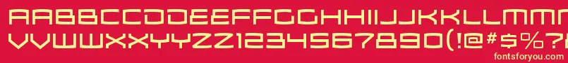 ZosmargRegular Font – Yellow Fonts on Red Background