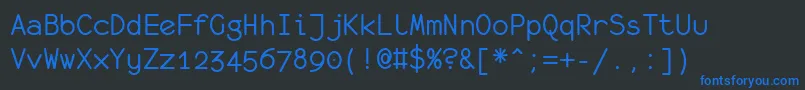 Monofur Font – Blue Fonts on Black Background