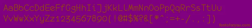 Monofur Font – Brown Fonts on Purple Background