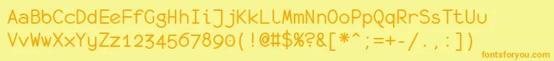 Monofur Font – Orange Fonts on Yellow Background