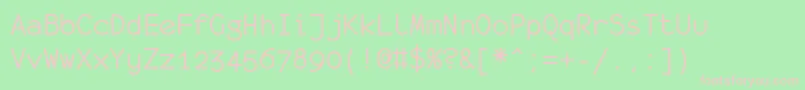 Monofur Font – Pink Fonts on Green Background