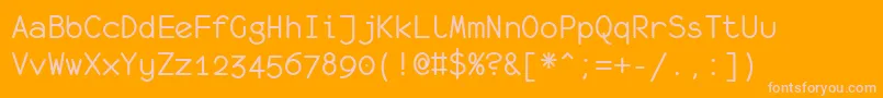Monofur Font – Pink Fonts on Orange Background