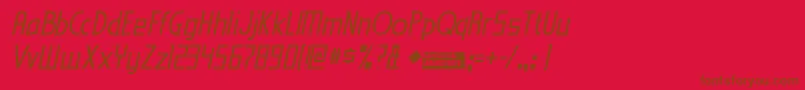 Edenmi Font – Brown Fonts on Red Background