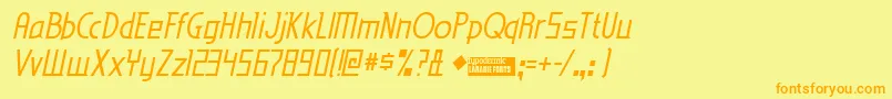 Edenmi Font – Orange Fonts on Yellow Background