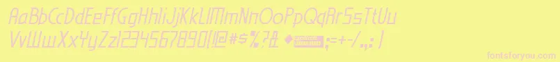 Edenmi Font – Pink Fonts on Yellow Background