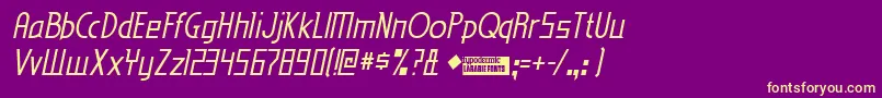 Edenmi Font – Yellow Fonts on Purple Background