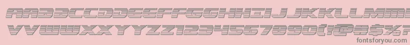 Dekarangerplatital-Schriftart – Graue Schriften auf rosa Hintergrund