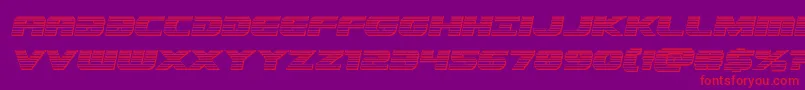 Dekarangerplatital Font – Red Fonts on Purple Background