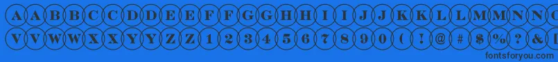 DiscoserifovlRegular Font – Black Fonts on Blue Background