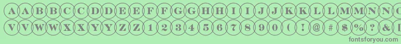 DiscoserifovlRegular Font – Gray Fonts on Green Background