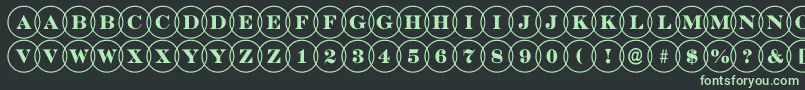 DiscoserifovlRegular Font – Green Fonts on Black Background