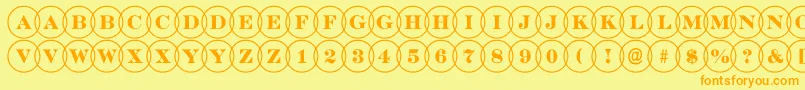 DiscoserifovlRegular Font – Orange Fonts on Yellow Background