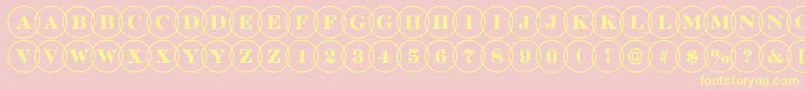DiscoserifovlRegular Font – Yellow Fonts on Pink Background