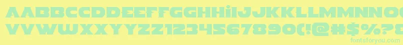 Indigodemon Font – Green Fonts on Yellow Background