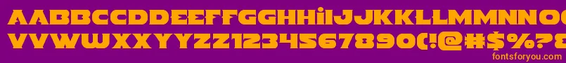 Indigodemon Font – Orange Fonts on Purple Background