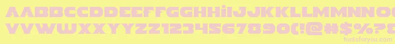 Indigodemon Font – Pink Fonts on Yellow Background