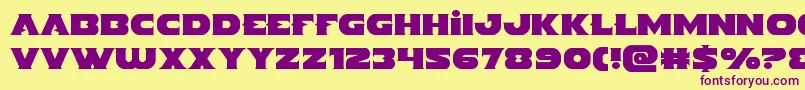 Indigodemon Font – Purple Fonts on Yellow Background