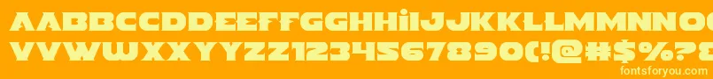 Indigodemon Font – Yellow Fonts on Orange Background