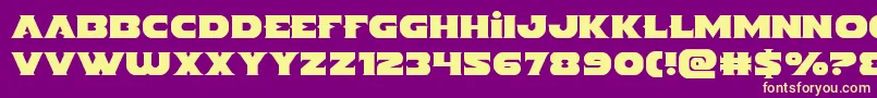 Indigodemon Font – Yellow Fonts on Purple Background