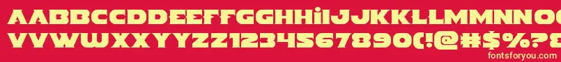 Indigodemon Font – Yellow Fonts on Red Background