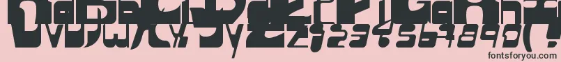 Sequentialsans Font – Black Fonts on Pink Background