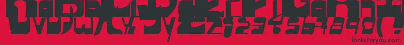 Sequentialsans-fontti – mustat fontit punaisella taustalla