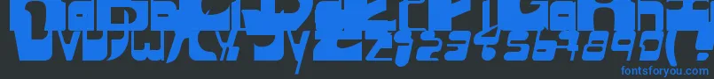 フォントSequentialsans – 黒い背景に青い文字