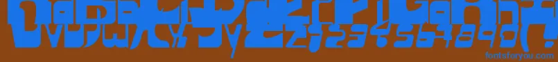 Шрифт Sequentialsans – синие шрифты на коричневом фоне