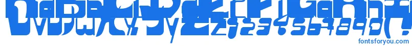フォントSequentialsans – 白い背景に青い文字