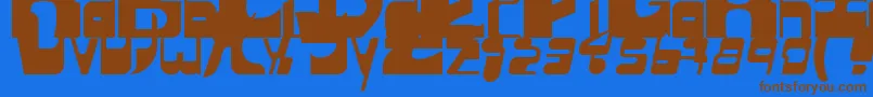 Sequentialsans-fontti – ruskeat fontit sinisellä taustalla