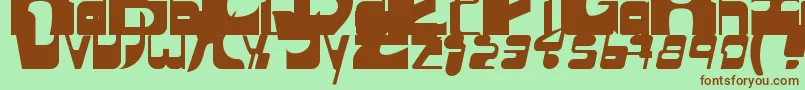 Шрифт Sequentialsans – коричневые шрифты на зелёном фоне