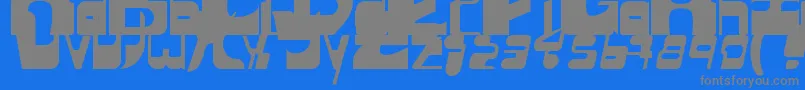 Sequentialsans-fontti – harmaat kirjasimet sinisellä taustalla