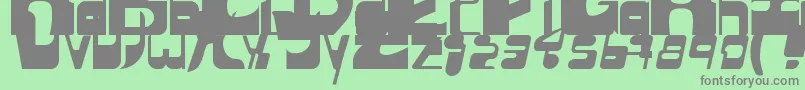 Шрифт Sequentialsans – серые шрифты на зелёном фоне