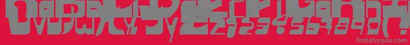 Sequentialsans-fontti – harmaat kirjasimet punaisella taustalla