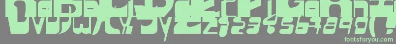 フォントSequentialsans – 灰色の背景に緑のフォント